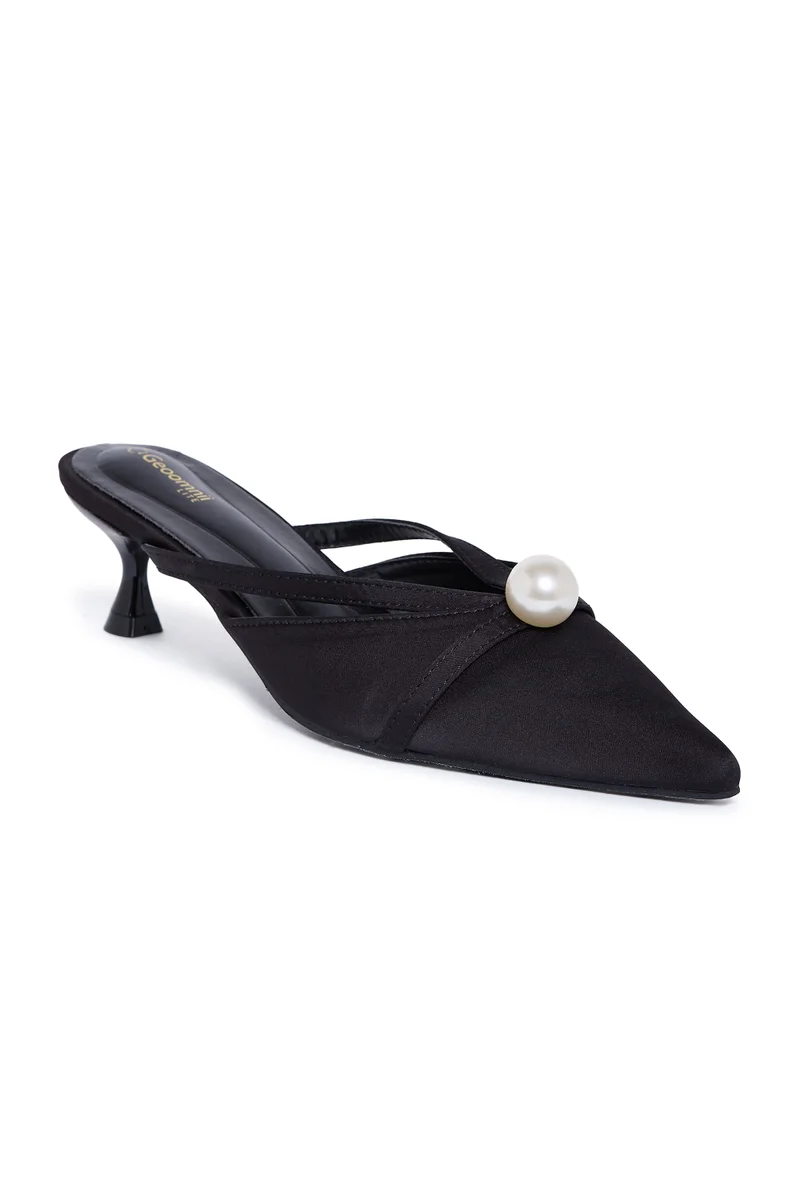 جيومني جيومني بغل الكعب المتوسط للنساء – كعب أنيق بدون ظهر للمكتب، للحفلات والملابس اليومية